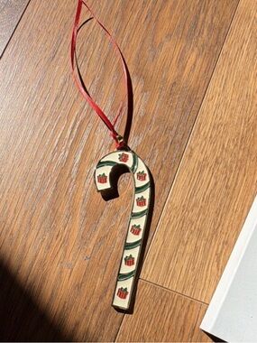 Festive Candy Cane Ornament with Red Ribbon - will take lowballs